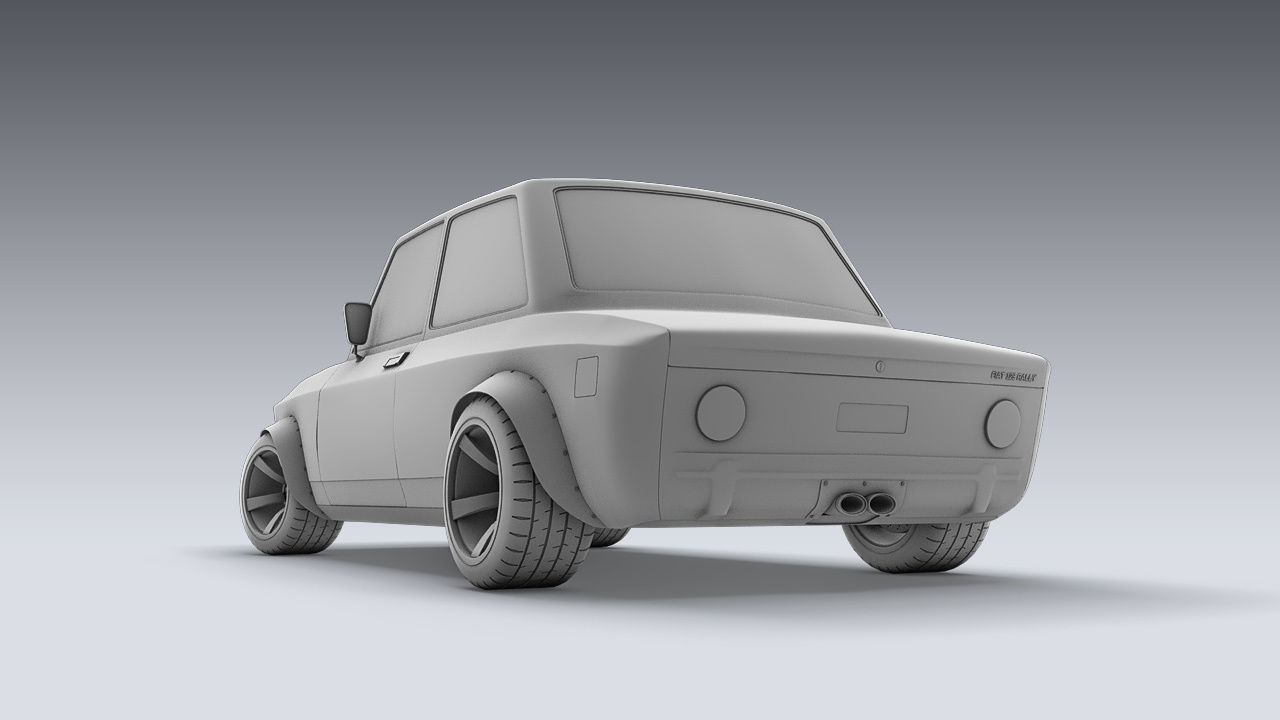 Custom 1973 Fiat 128 Rally 3D model_19