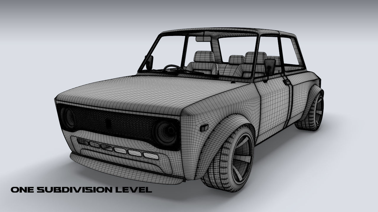 Custom 1973 Fiat 128 Rally 3D model_25