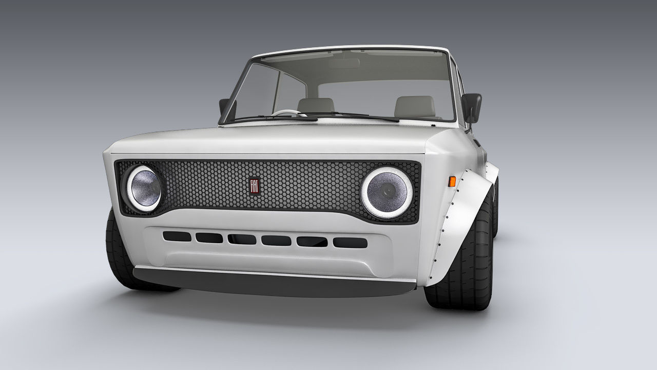 Custom 1973 Fiat 128 Rally 3D model_14