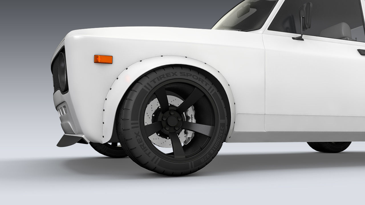 Custom 1973 Fiat 128 Rally 3D model_6