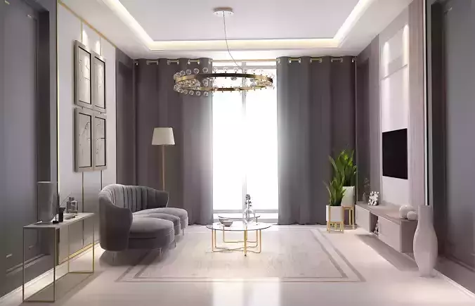 Livingroom modern 3D Model 