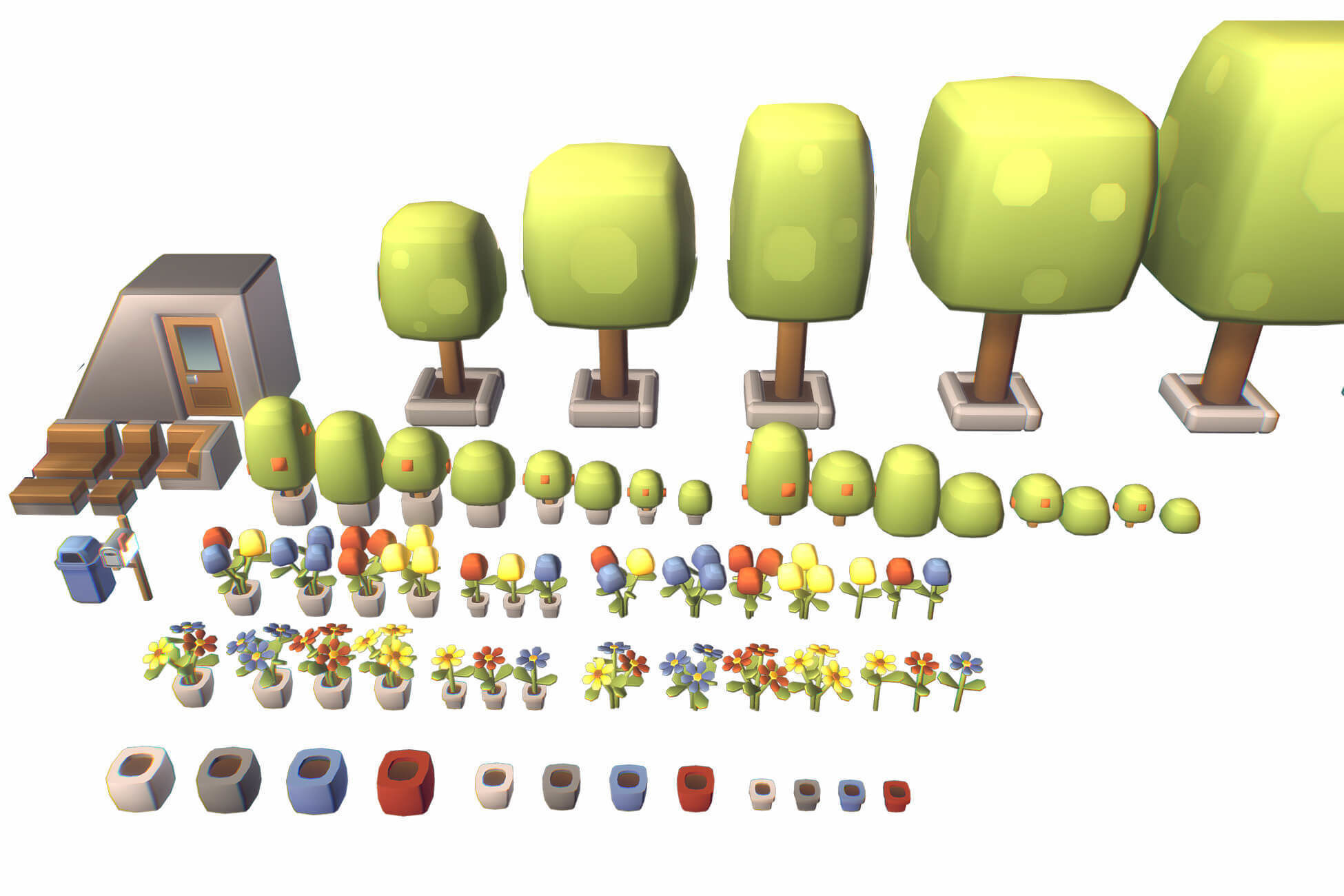 City Set - Proto Series Low-poly 3D model_18