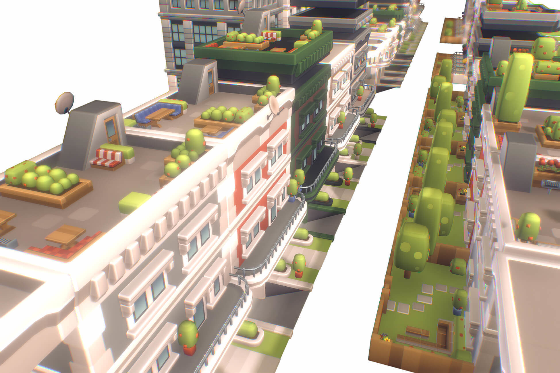 City Set - Proto Series Low-poly 3D model_11