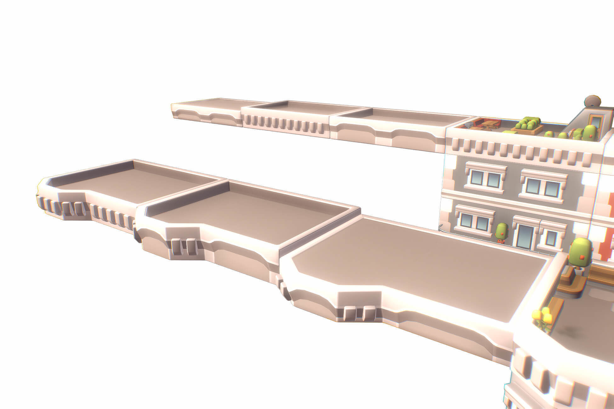 City Set - Proto Series Low-poly 3D model_13