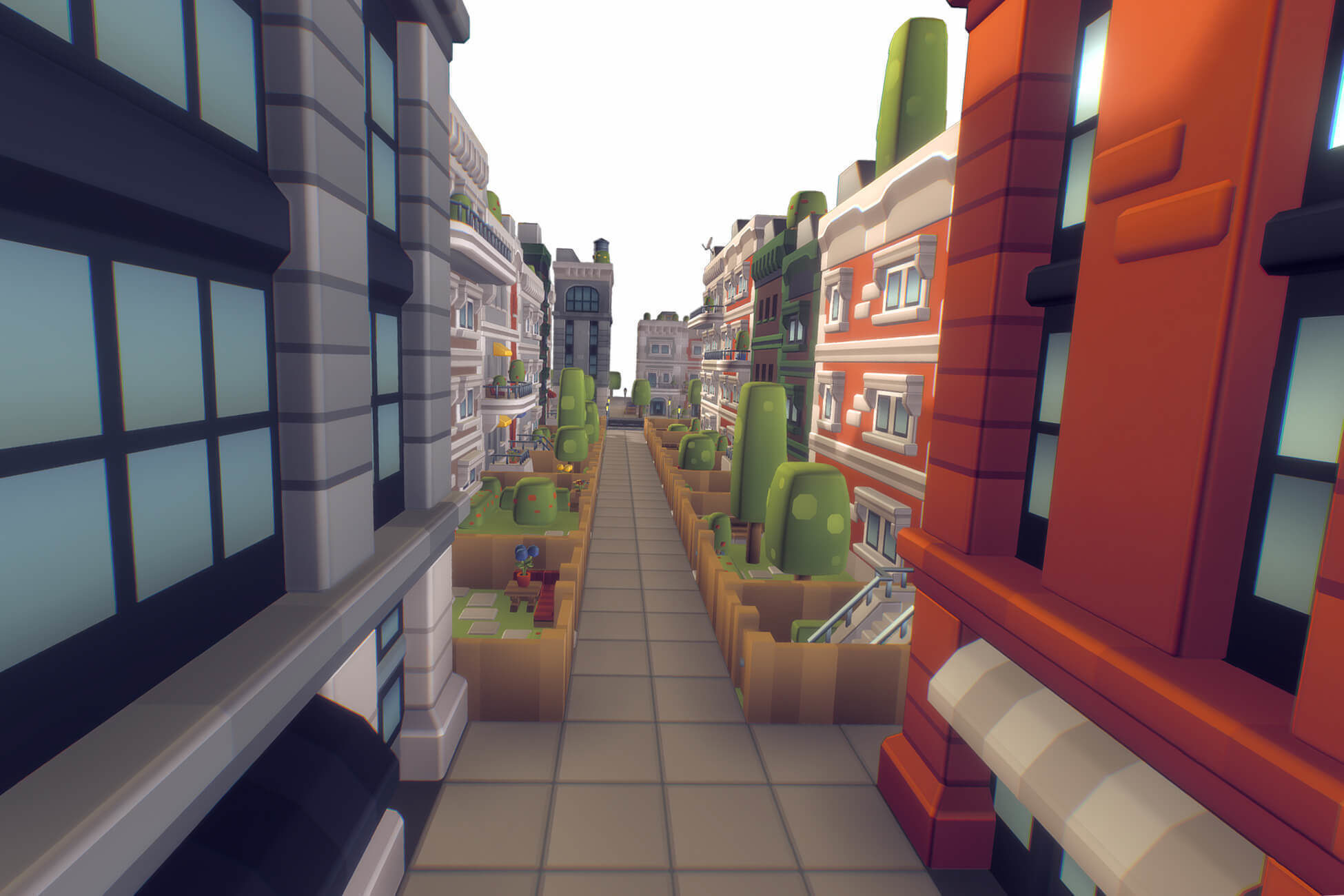 City Set - Proto Series Low-poly 3D model_6