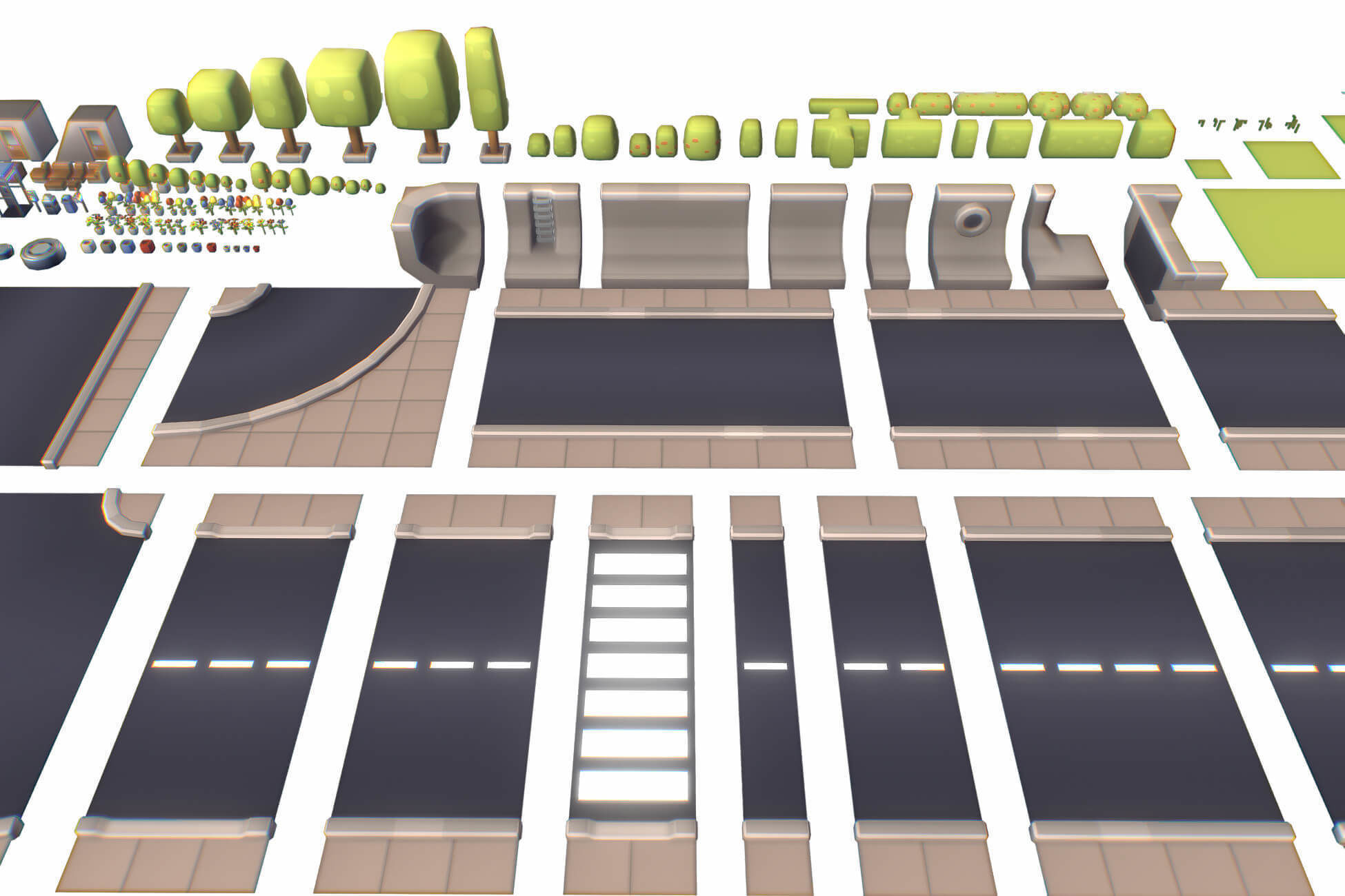 City Set - Proto Series Low-poly 3D model_16