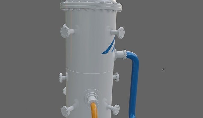 Absorber-separator of Oil refinery 3D model