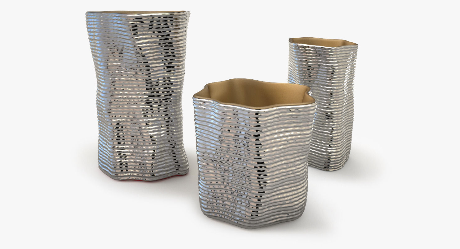 Silver vases by Argenesi Vesta series 3D model_1