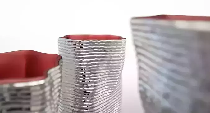 Silver vases by Argenesi Vesta series 3D model