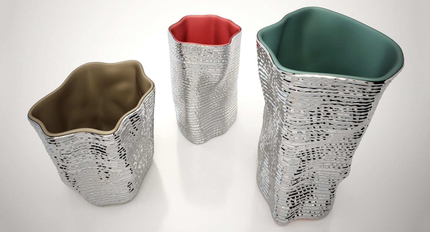 Silver vases by Argenesi Vesta series 3D model_3