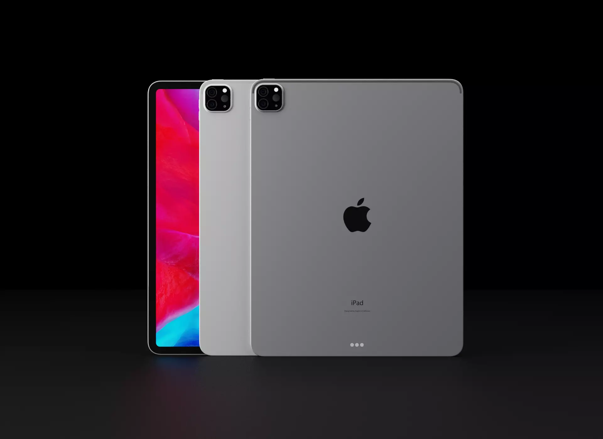 Apple iPad Pro 2020 12 inch In All Official Colors 3D model