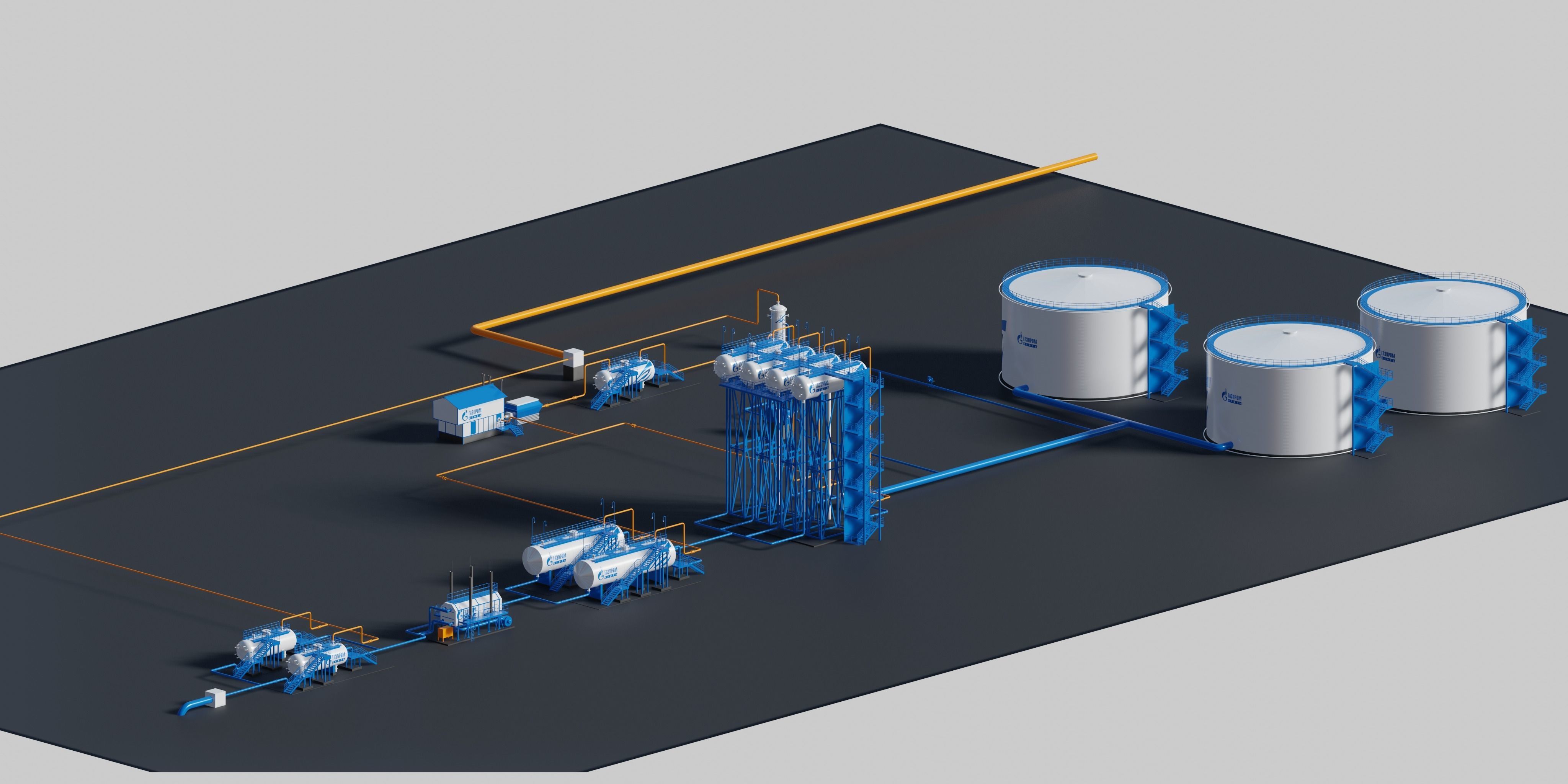 Oil refinery 3D model_3