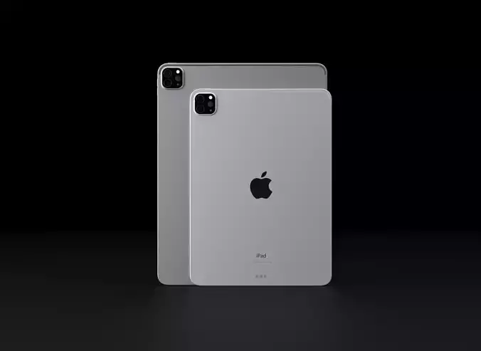Apple iPad Pro 2020 11 and12 inch In All Official Colors 3D Model Collection