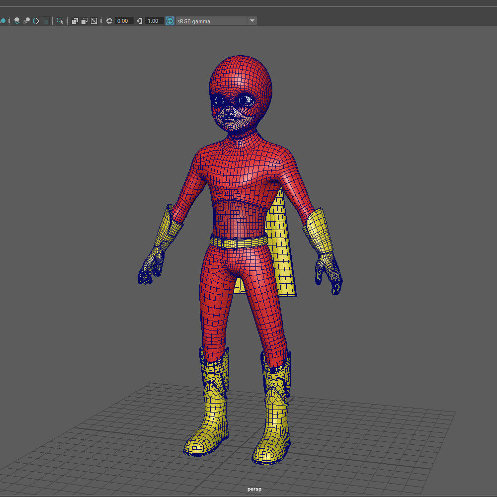 Superhero Cartoon 3D model_16
