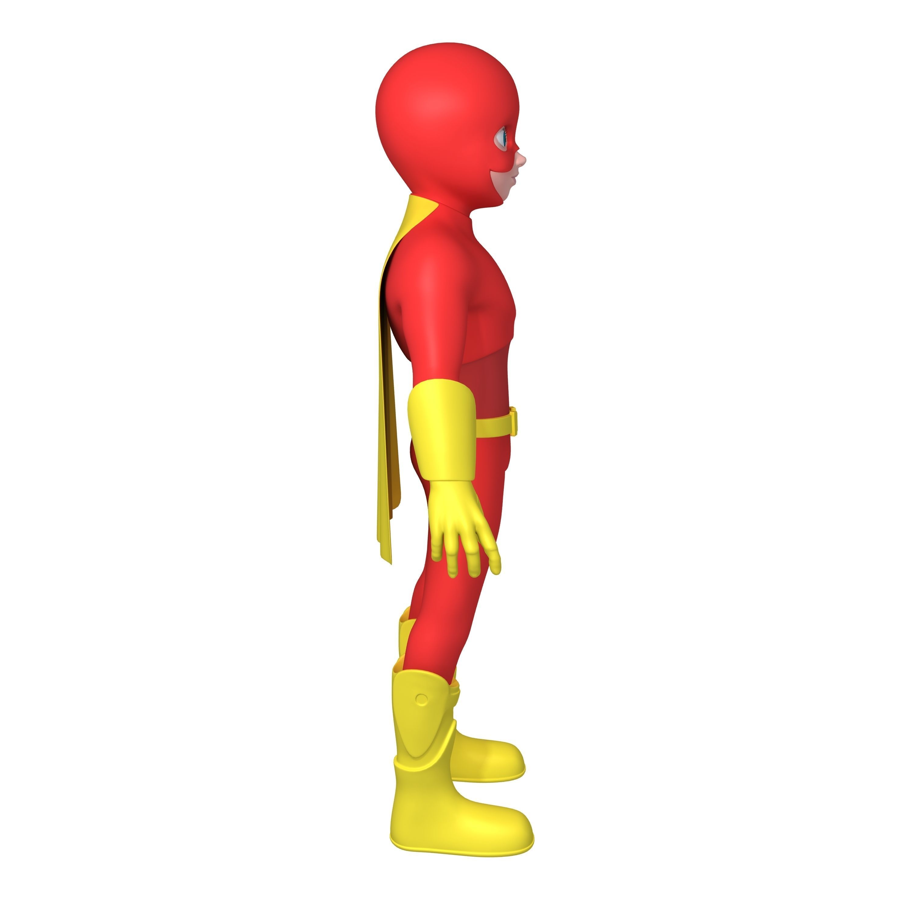 Superhero Cartoon 3D model_2