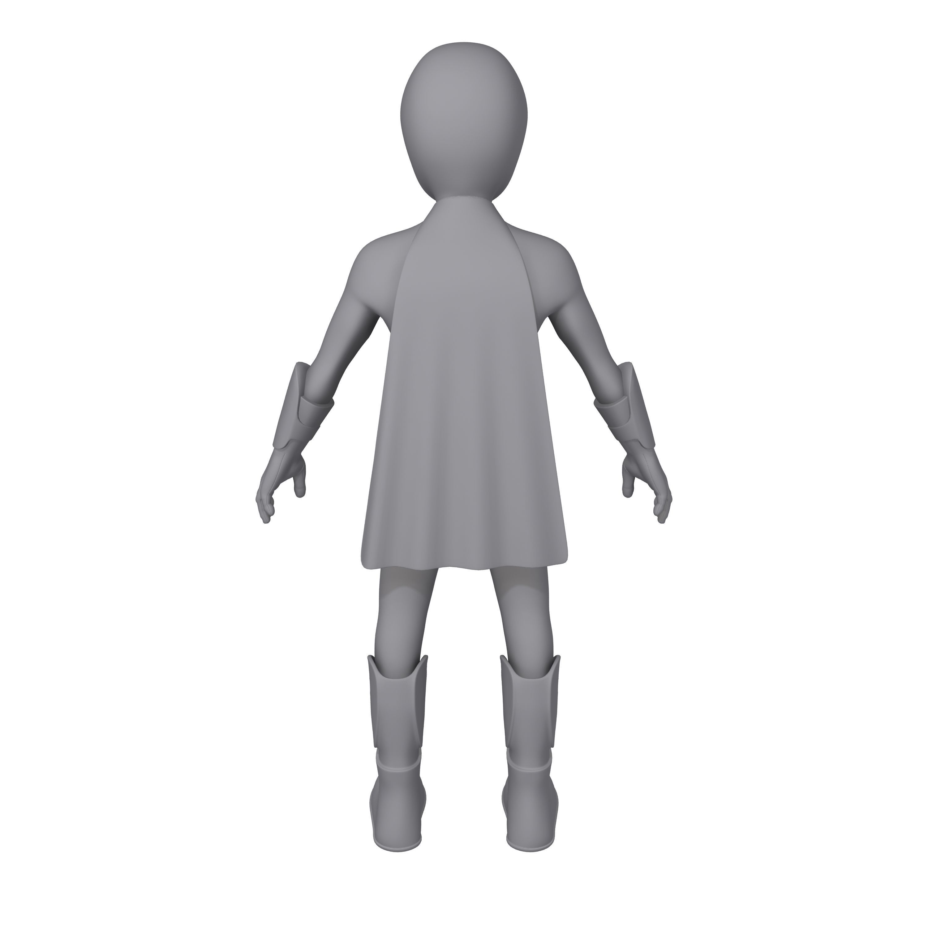 Superhero Cartoon 3D model_10