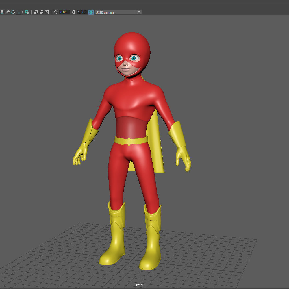 Superhero Cartoon 3D model_15