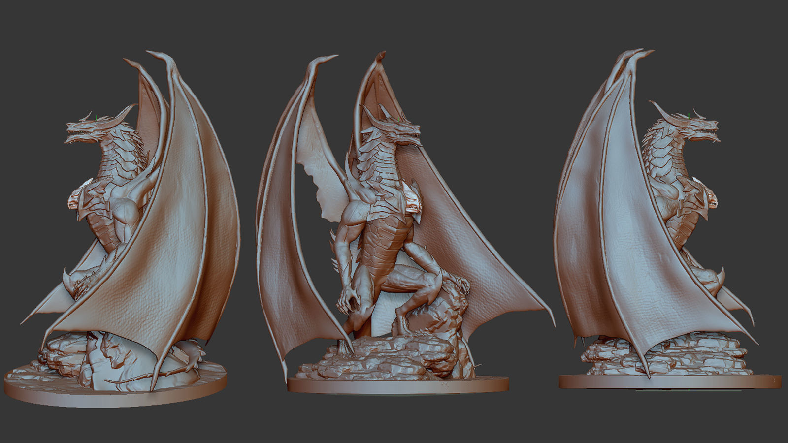 Amethyst Dragon for 3D Print  3D print model_9