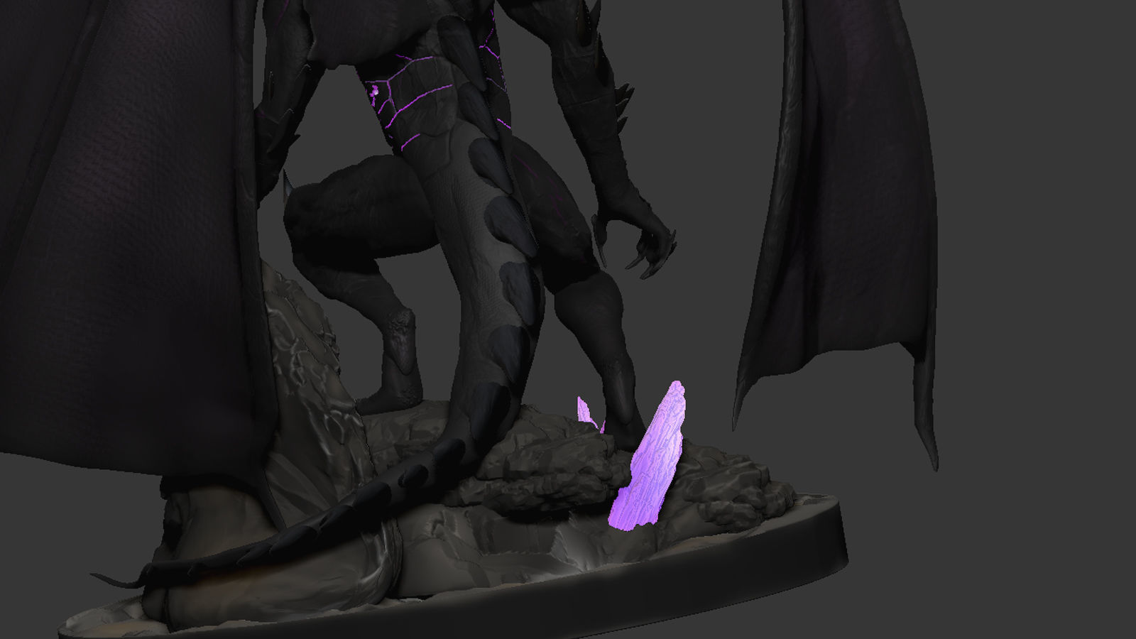 Amethyst Dragon for 3D Print  3D print model_7