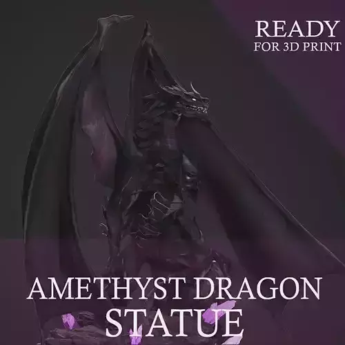 Amethyst Dragon for 3D Print  3D print model
