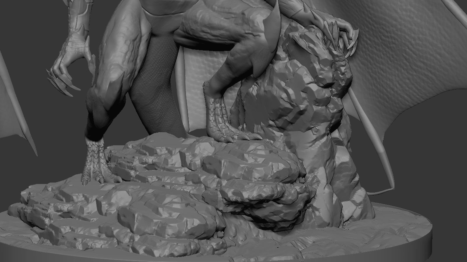 Amethyst Dragon for 3D Print  3D print model_15