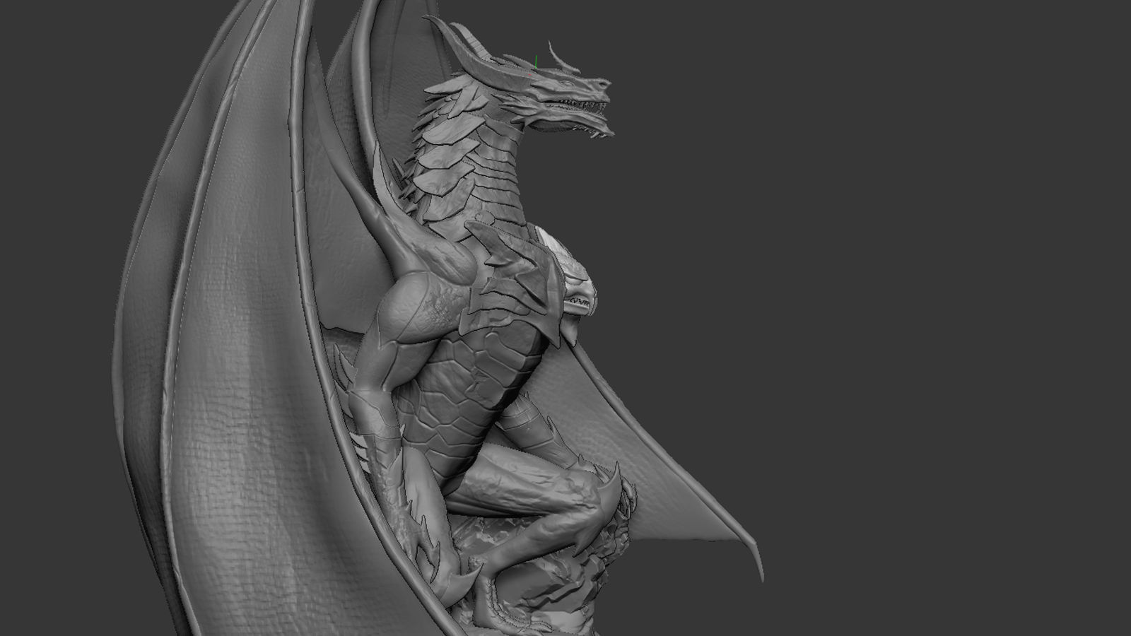 Amethyst Dragon for 3D Print  3D print model_13