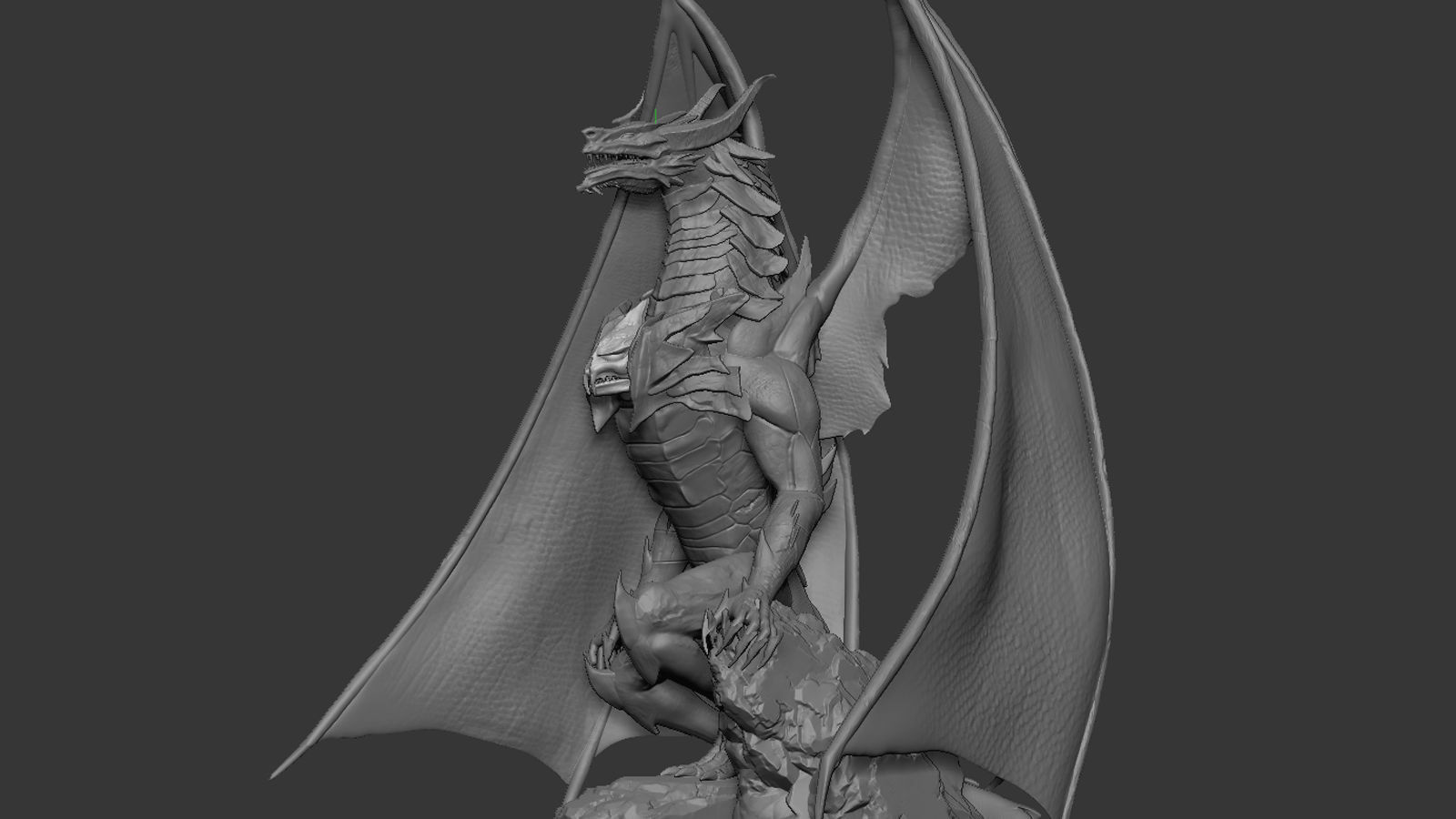 Amethyst Dragon for 3D Print  3D print model_14