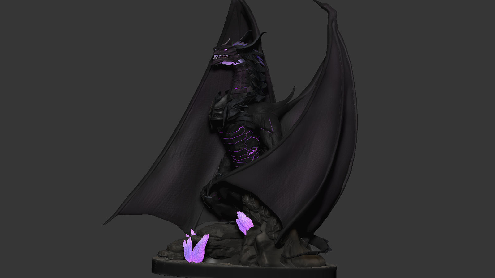 Amethyst Dragon for 3D Print  3D print model_5