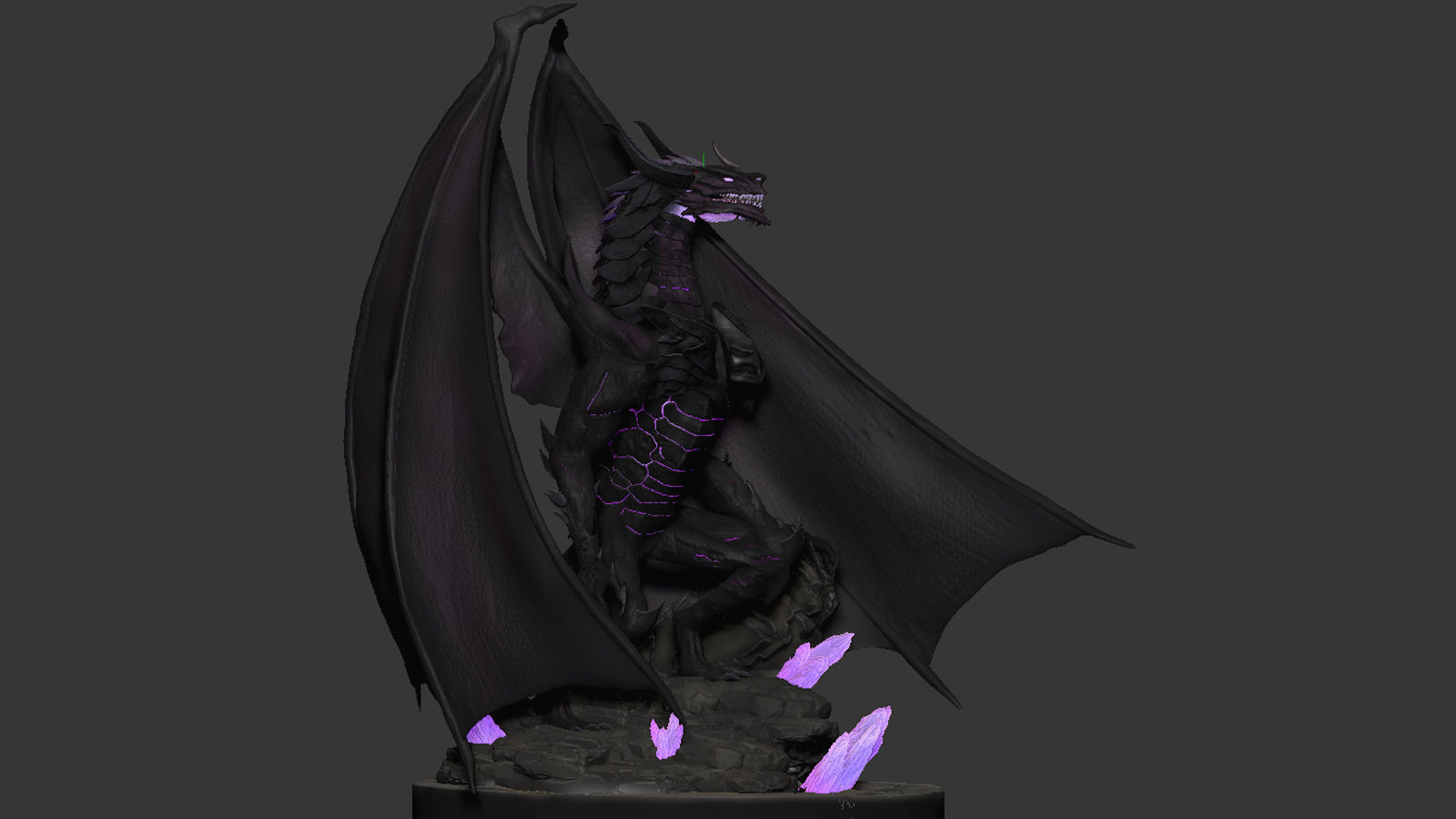 Amethyst Dragon for 3D Print  3D print model_4