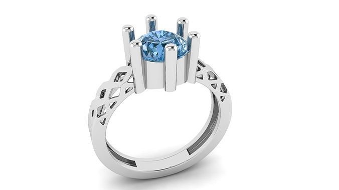 Modern Style Princess Ring  3D print model