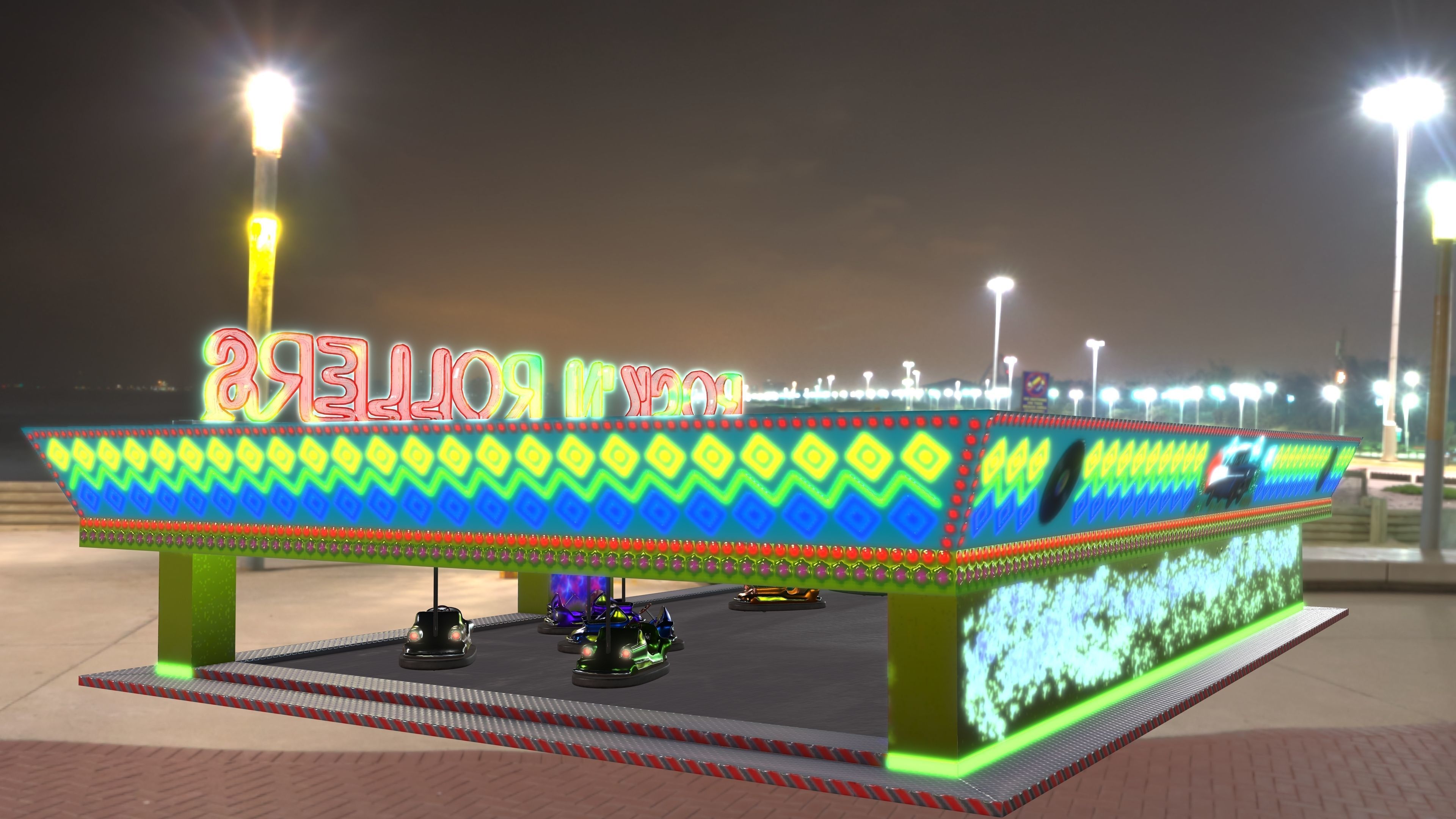 Rockn Rollers Autoscooter 3D model_3