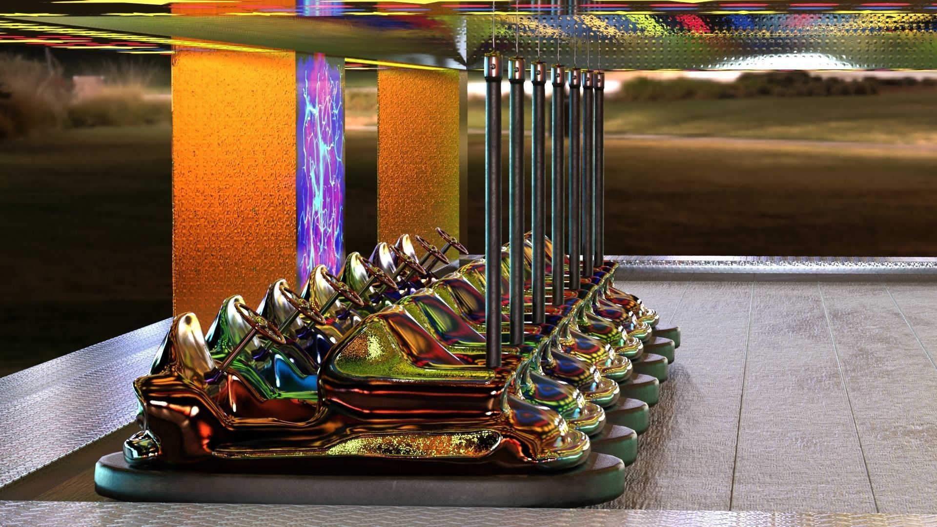 Rockn Rollers Autoscooter 3D model_8