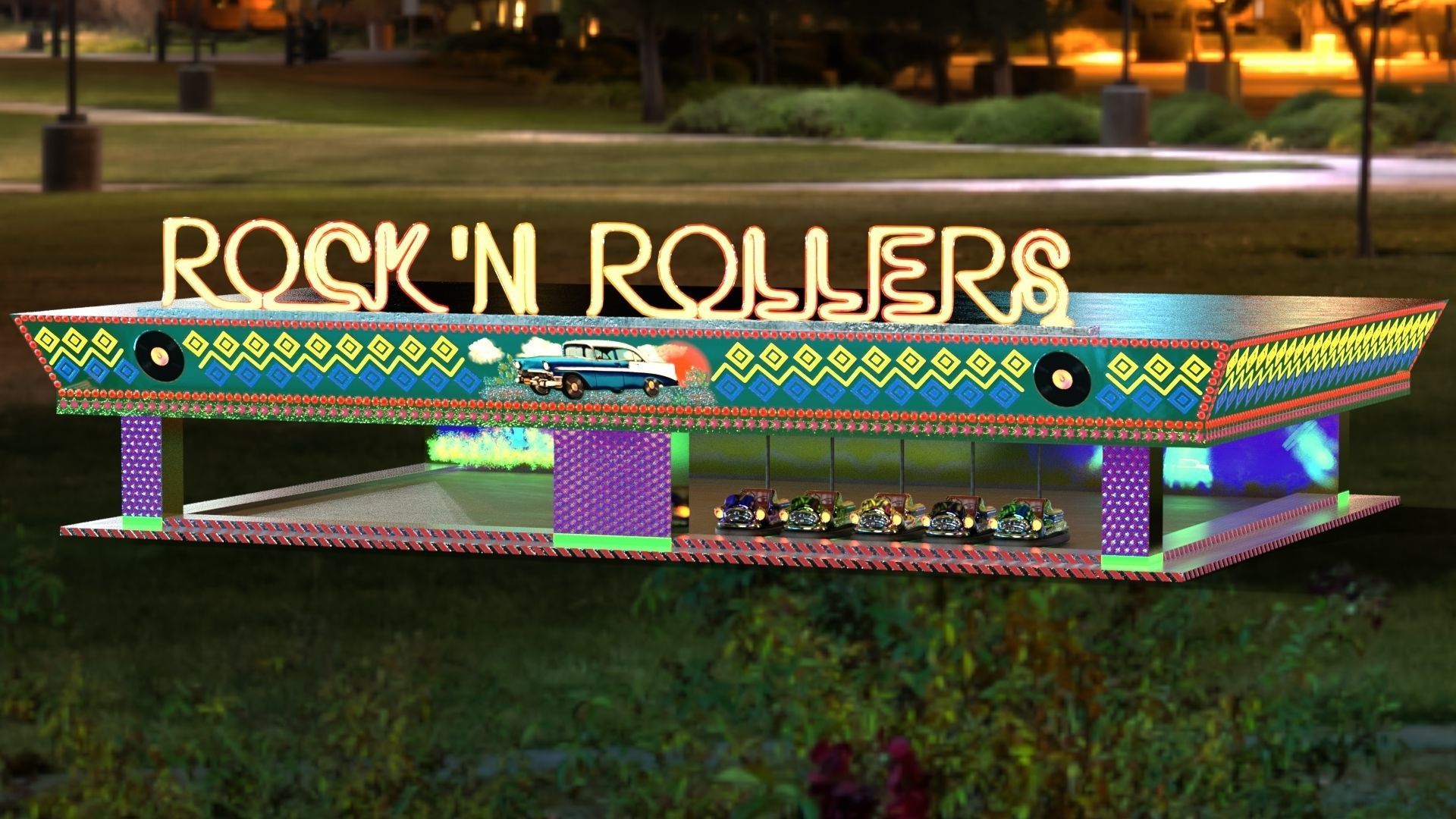 Rockn Rollers Autoscooter 3D model_6