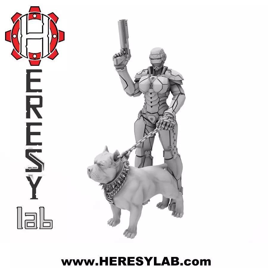 Heresylab - Stalia Drogan female Enforcer 3D print model_0