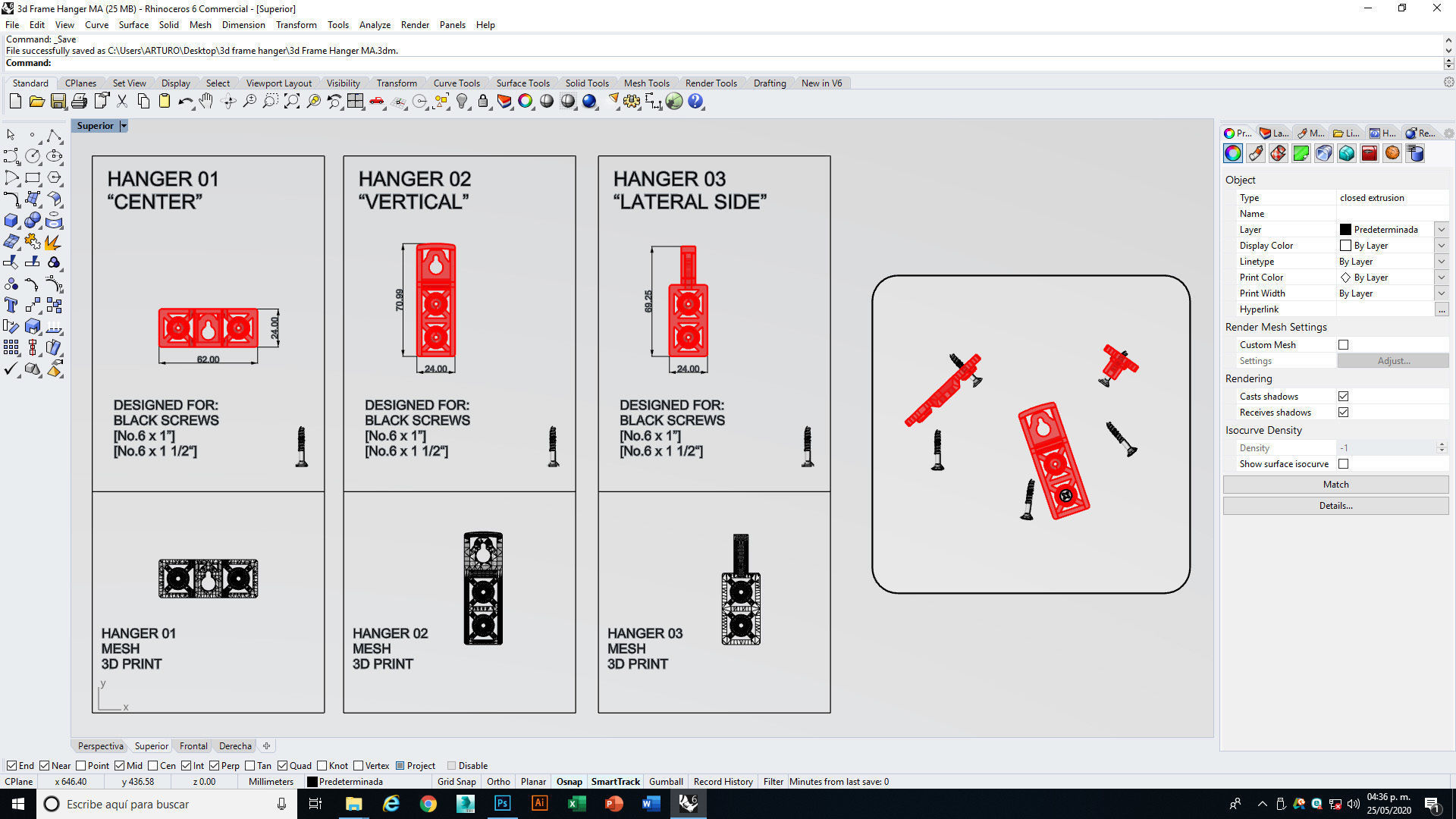 Frame and Decor Hangers 3D print model_10