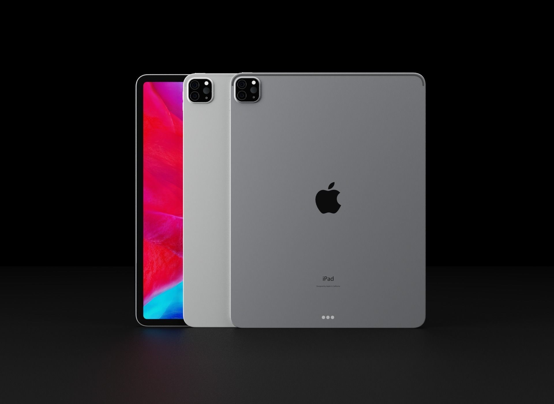 Apple iPhone 11 Pro and iPad Pro 2020 In All Official Colors 3D Model Collection_2