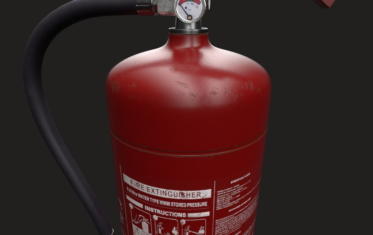 Fire extinguisher 3D model_2