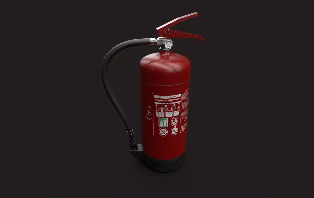 Fire extinguisher 3D model_0