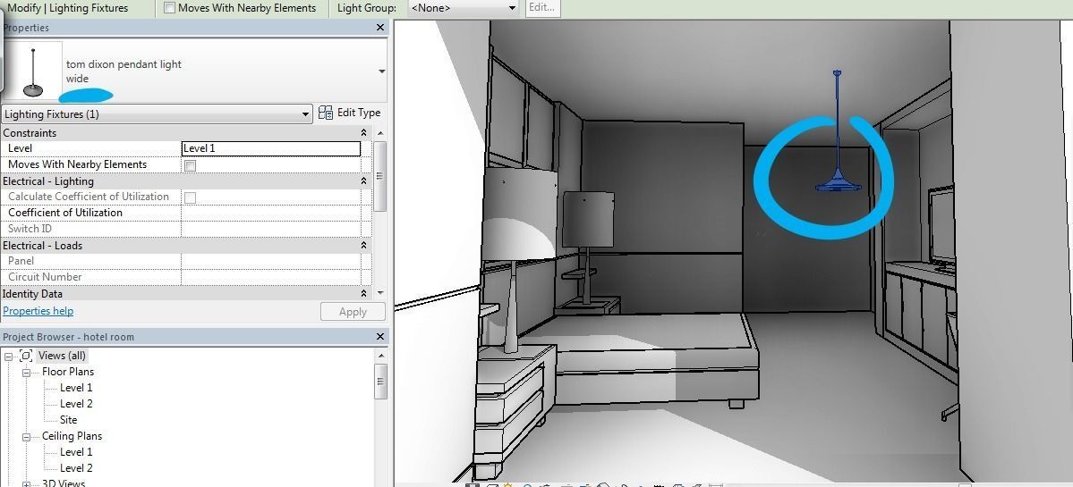 tom dixon lights revit dynamic family 3D model_4