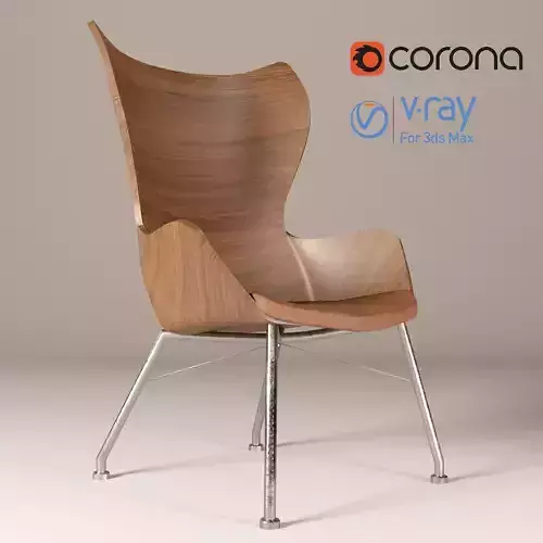 Kartell Kwood Upholstered chair