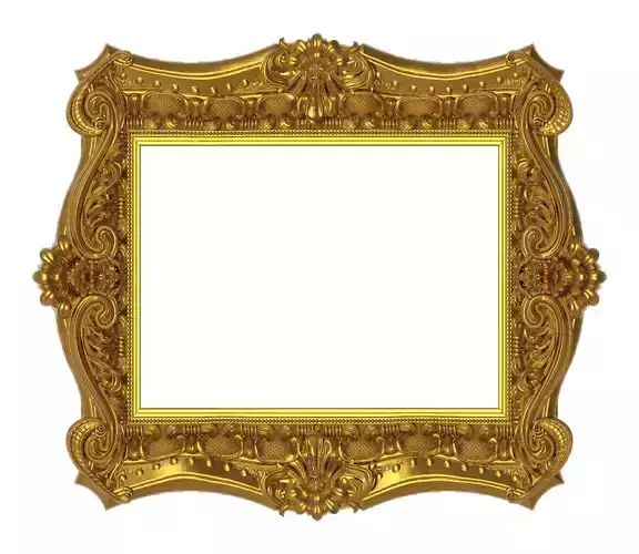 carved frame 3D model 3D model 3D model