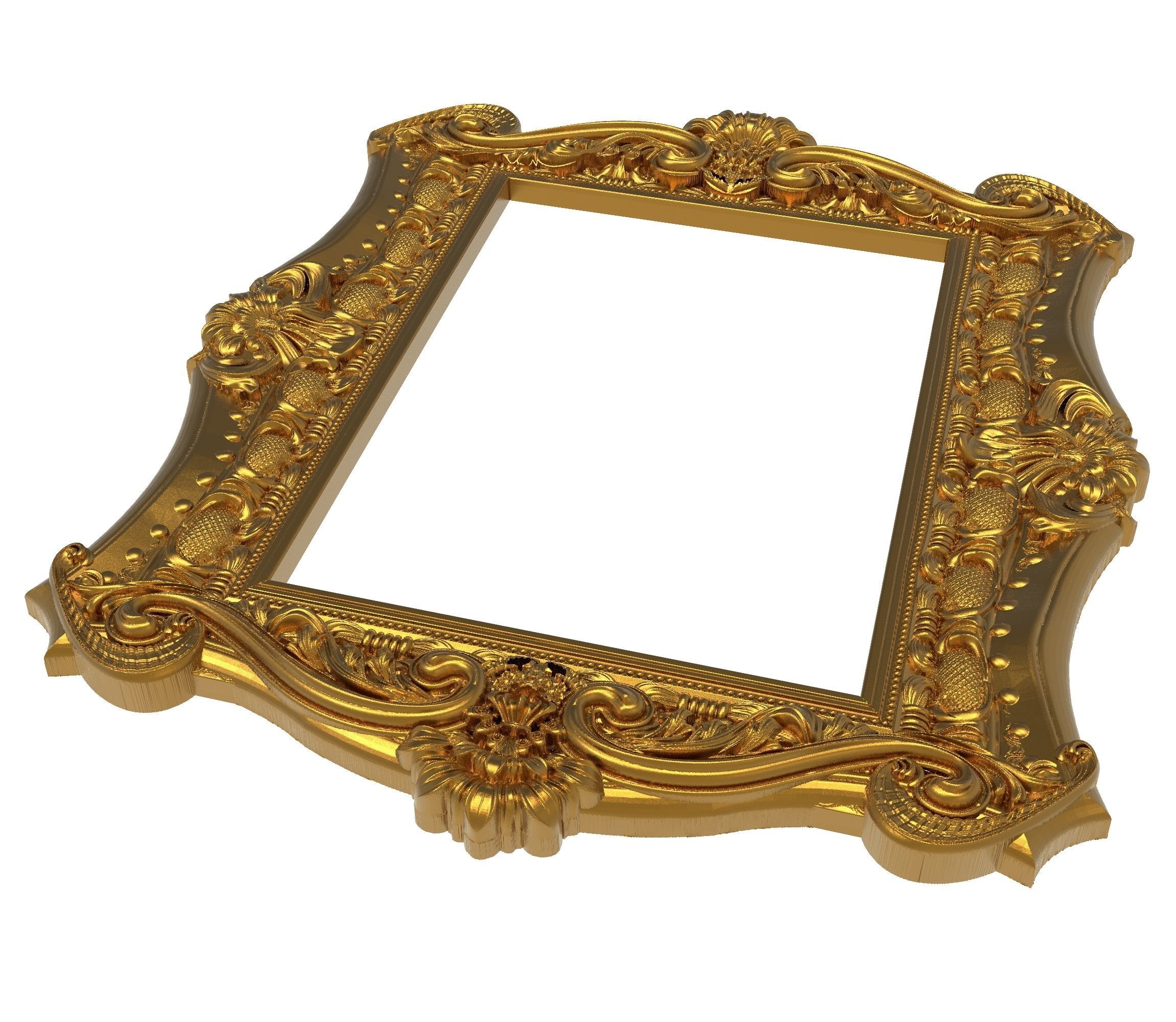 carved frame 3D model 3D model 3D model_5