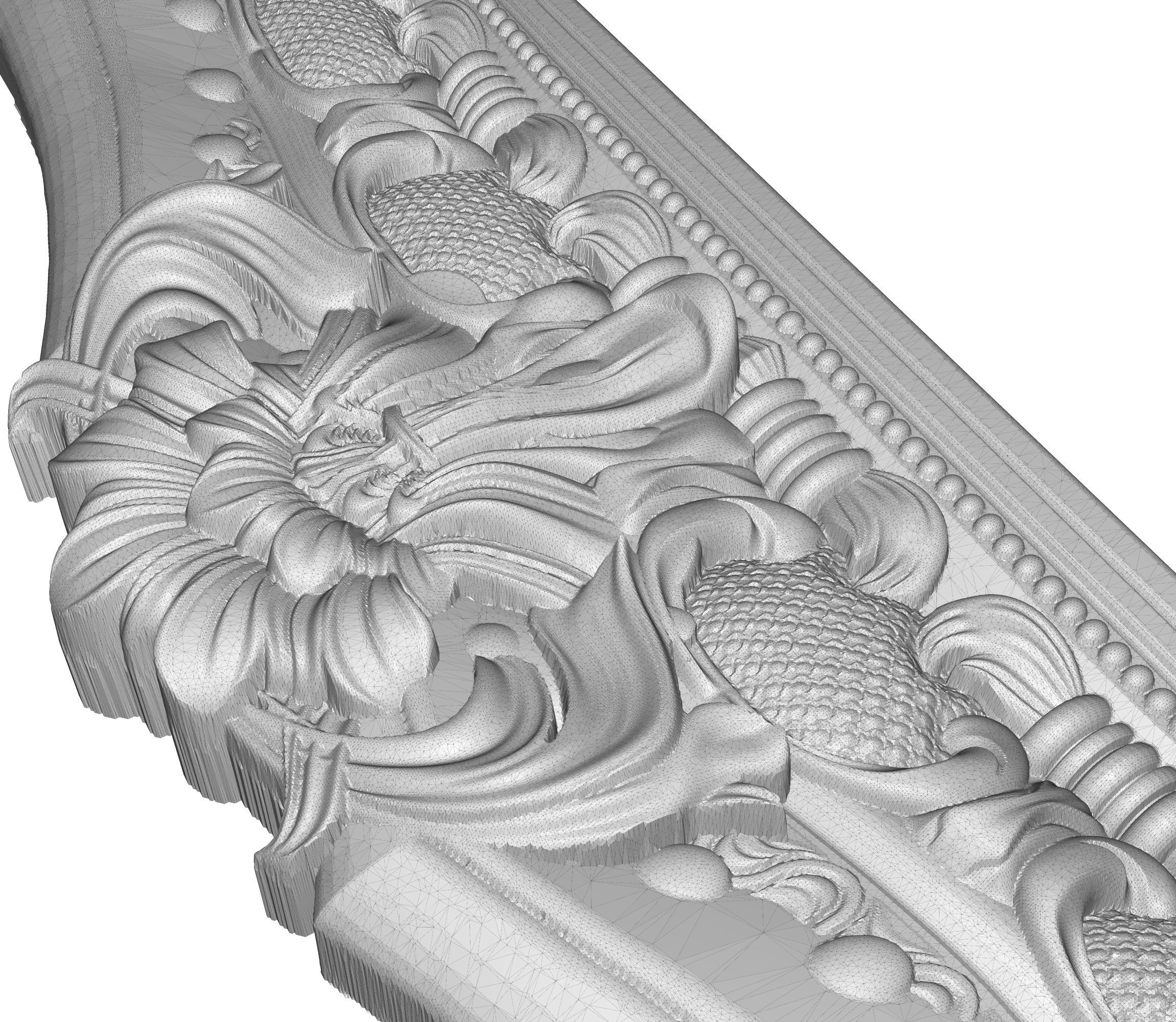 carved frame 3D model 3D model 3D model_8