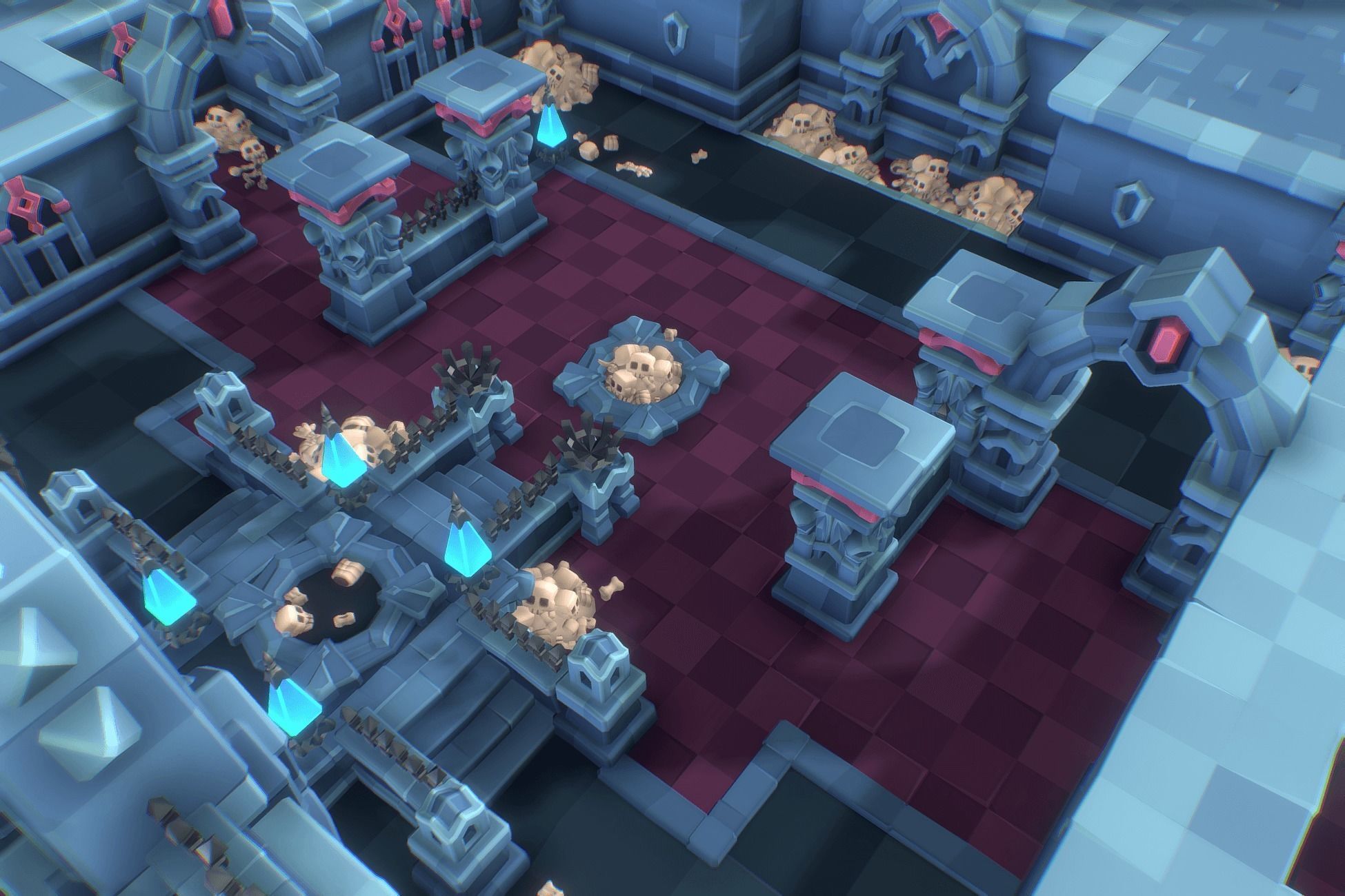 Demonic Dungeon Set - Proto Series Low-poly 3D model_2