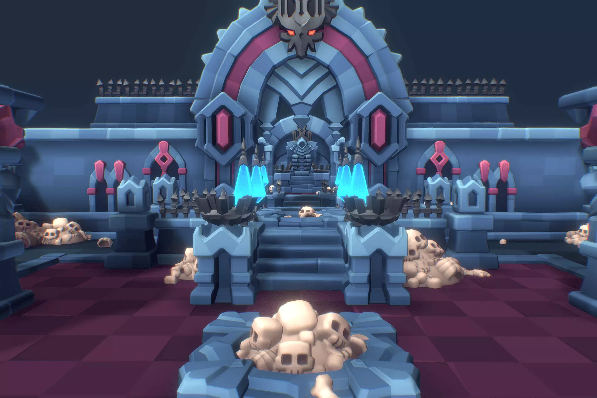 Demonic Dungeon Set - Proto Series Low-poly 3D model_0