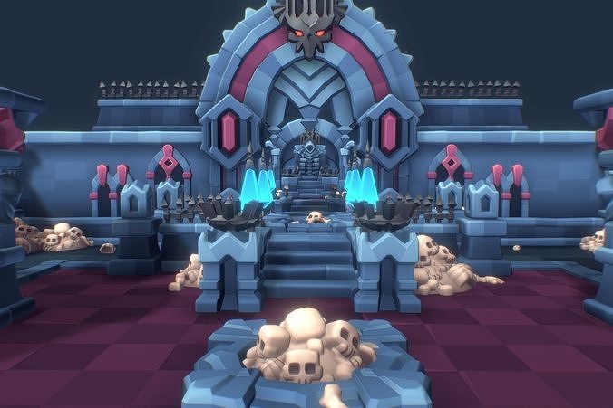 Demonic Dungeon Set - Proto Series Low-poly 3D model