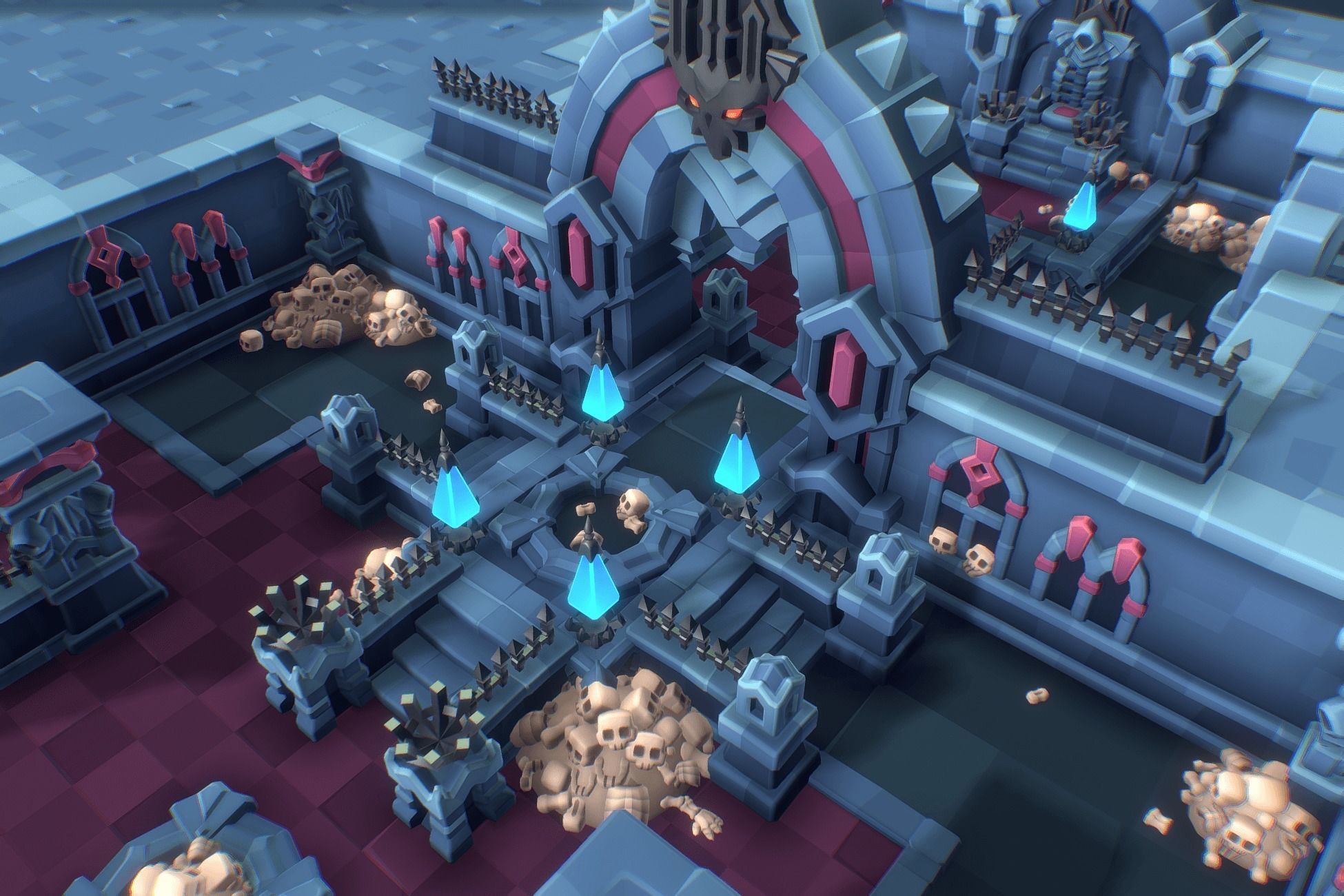 Demonic Dungeon Set - Proto Series Low-poly 3D model_1