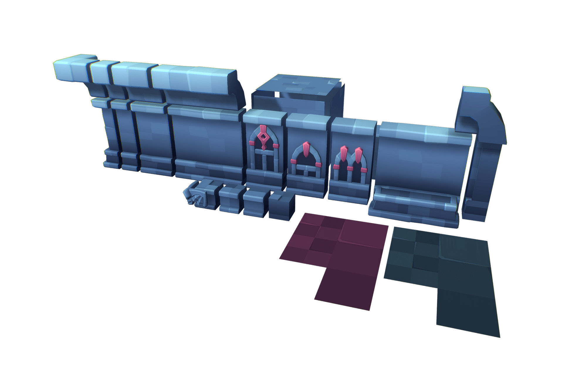 Demonic Dungeon Set - Proto Series Low-poly 3D model_9