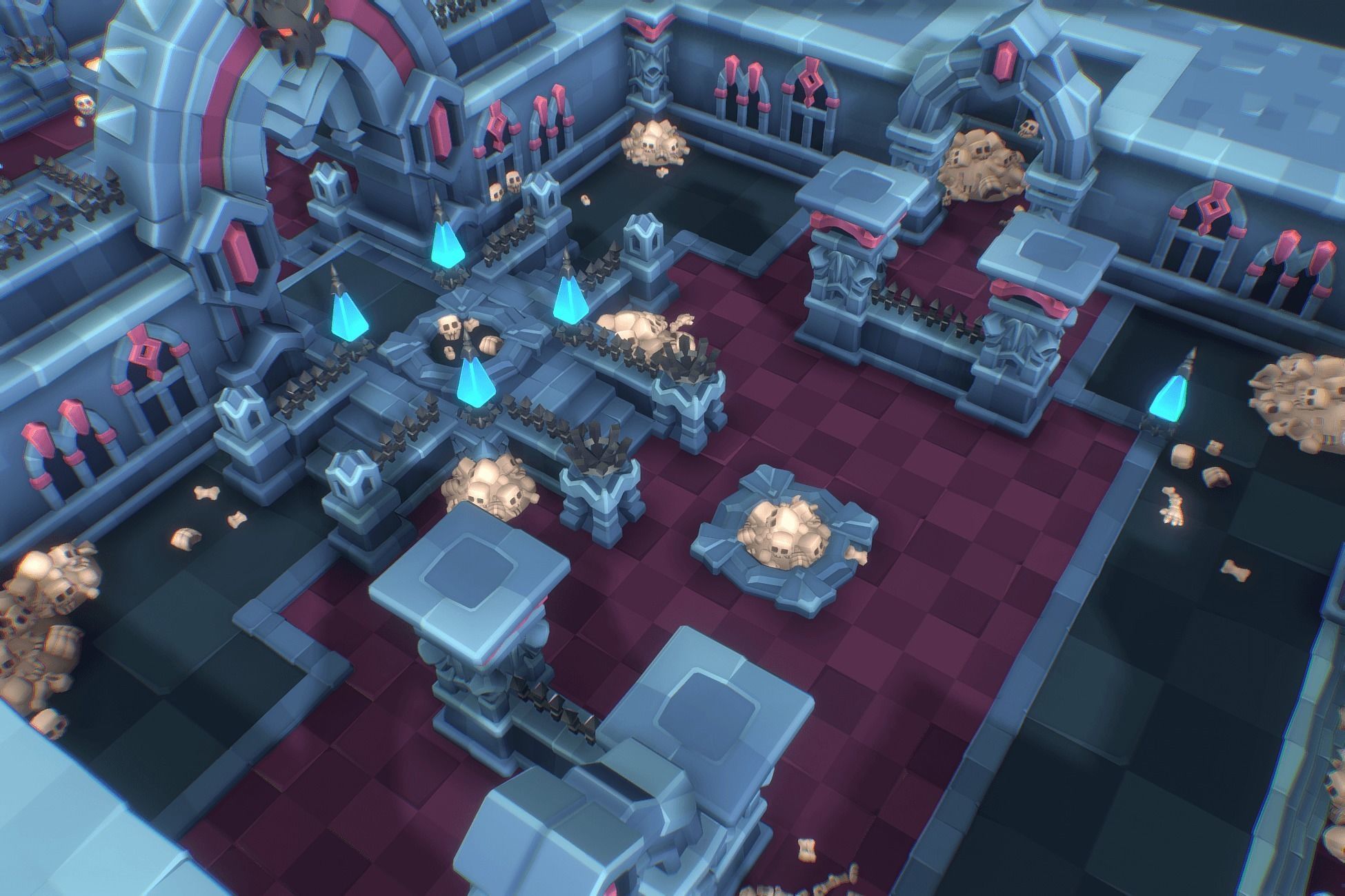 Demonic Dungeon Set - Proto Series Low-poly 3D model_3