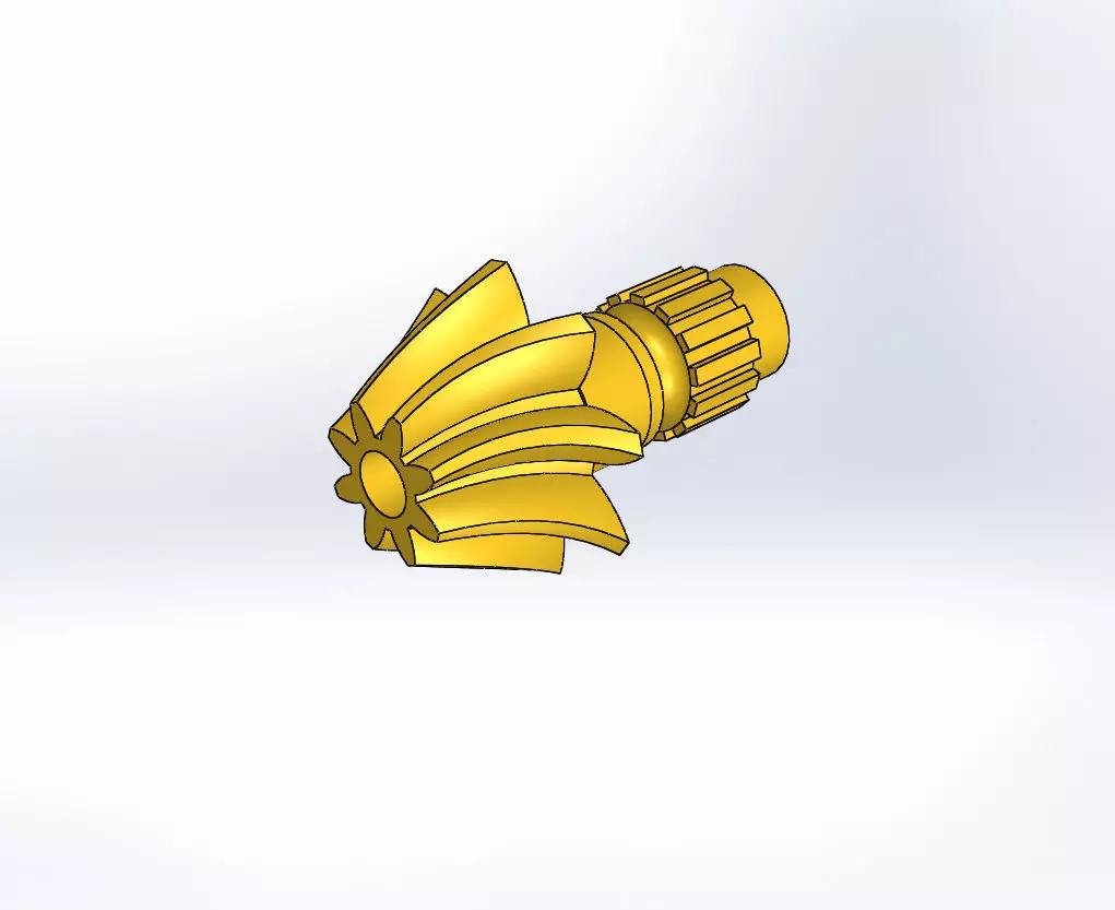 Helical Bevel Gear Free 3D print model